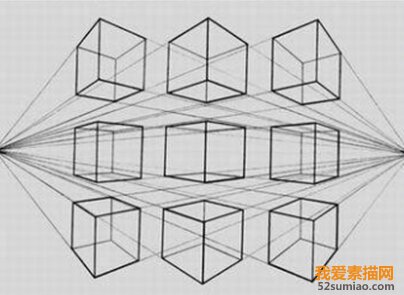 建筑素描的透視規律及主要構圖方法